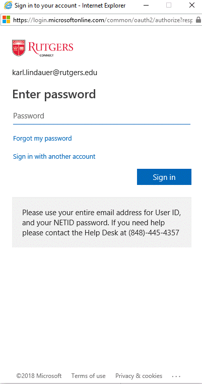 Findtime erroneous login window